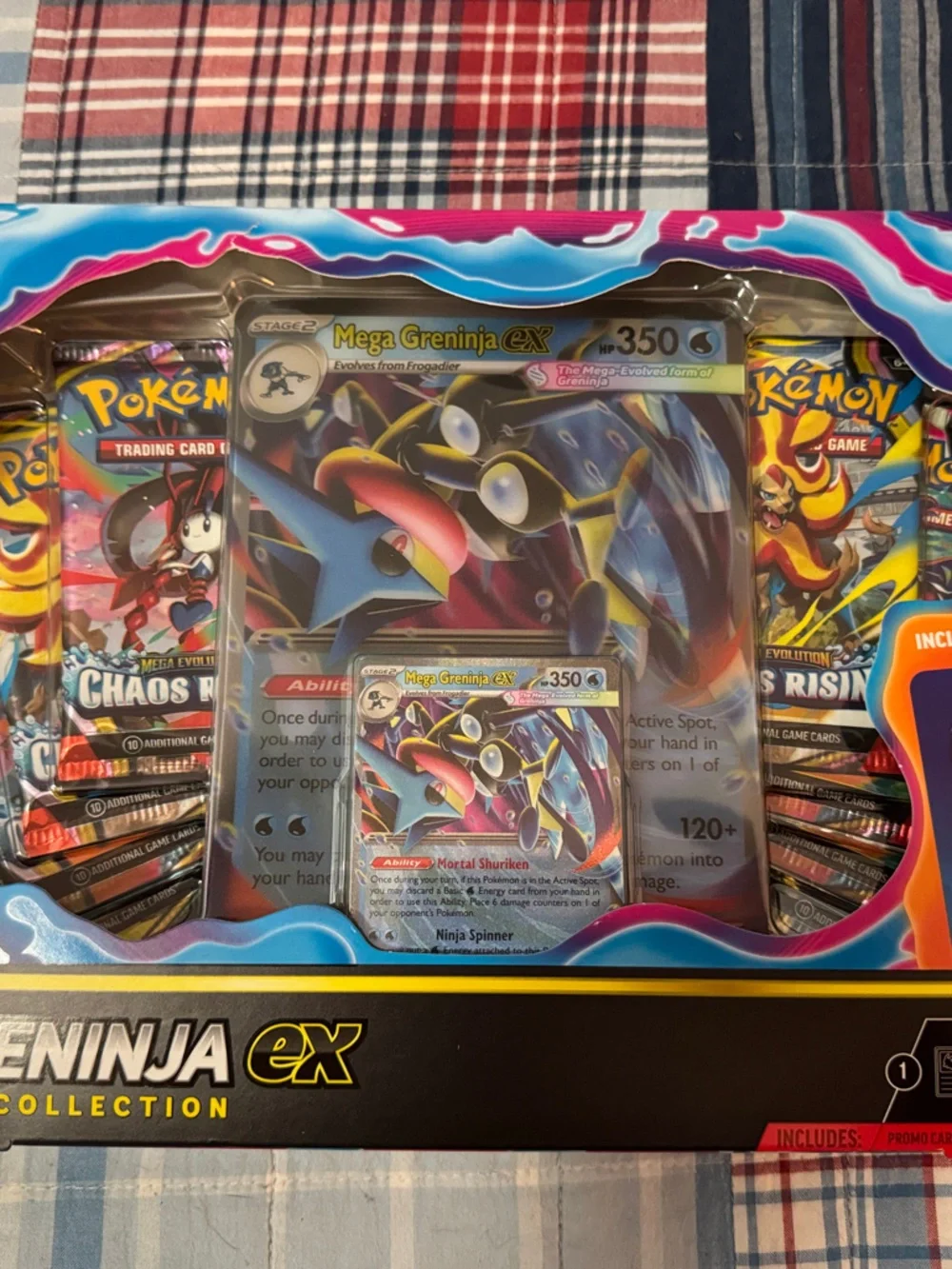 Mega Greninja-EX Premium Collection Pokemon TCG Chaos Rising 8 packs new sealed